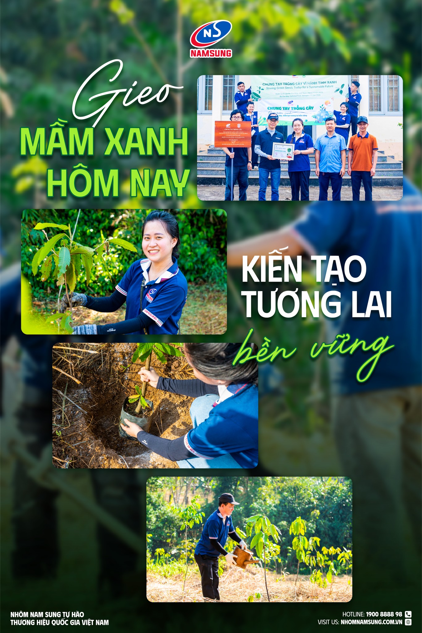 Nhôm Nam Sung không ngừng tham gia các hoạt động xã hội, góp phần xây dựng tương lai xanh - sạch - bền vững.