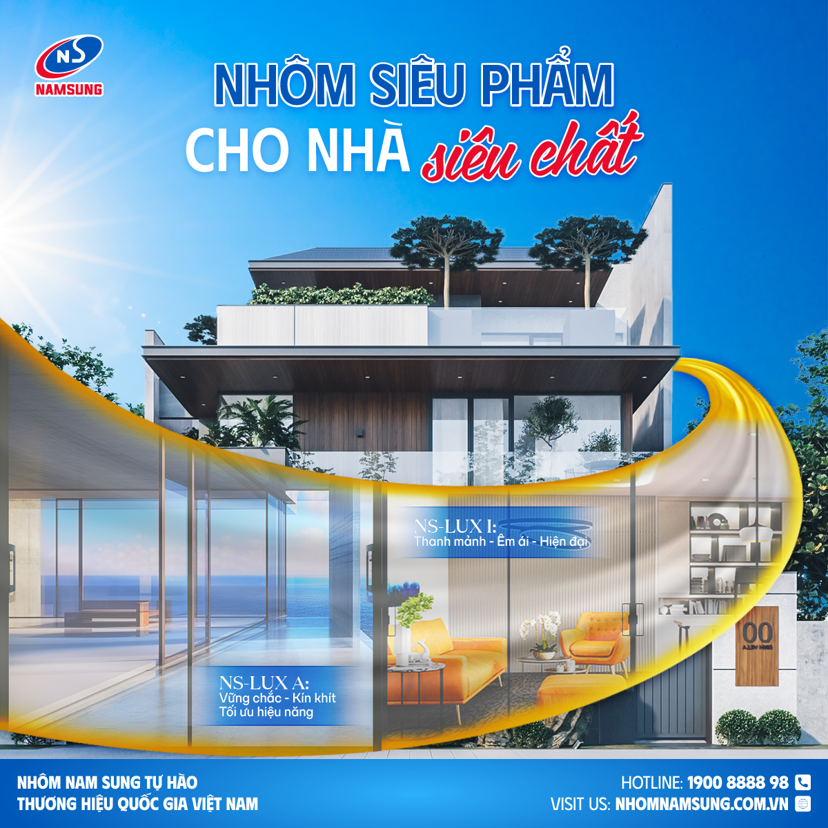 Nh&ocirc;m Nam Sung hệ LUX A v&agrave; LUX I cao cấp c&oacute; khả năng c&aacute;ch &acirc;m, c&aacute;ch nhiệt tốt c&ugrave;ng vẻ ngo&agrave;i thẩm mỹ, bền bỉ theo thời gian.